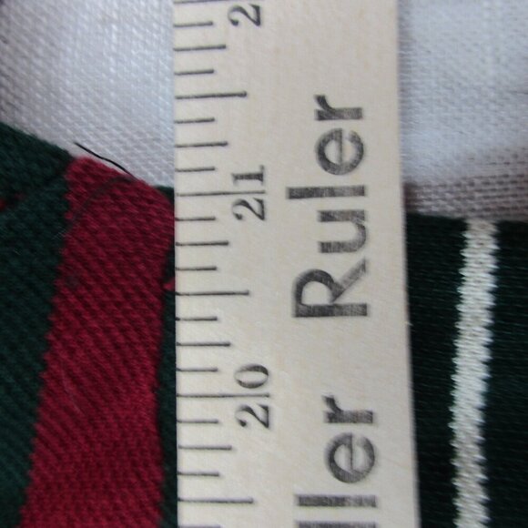 Tommy Hilfiger Polo Shirt Mens Large Green Stripe Golf Performance High Low Slit - Picture 8 of 8